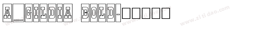 a_Gildia Bold字体转换